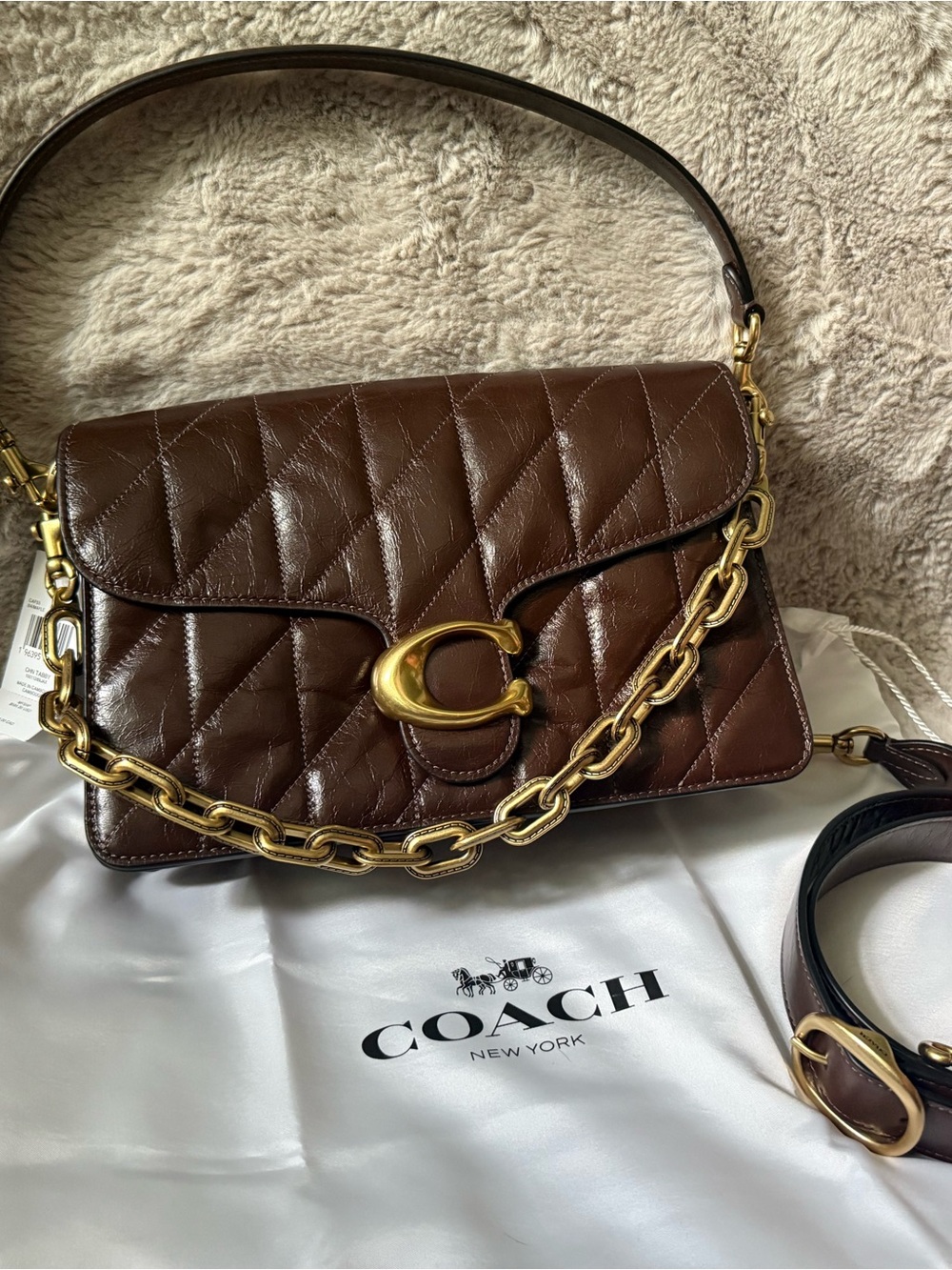 Coach chain tabby 26 bag with Quilting